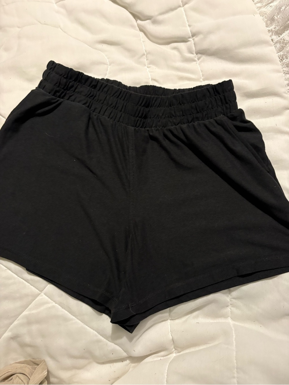 Athletic Works Women’s Athletic Shorts - Black & Tan - Picture 2 of 3